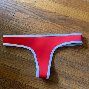 Red thong bikini bottoms